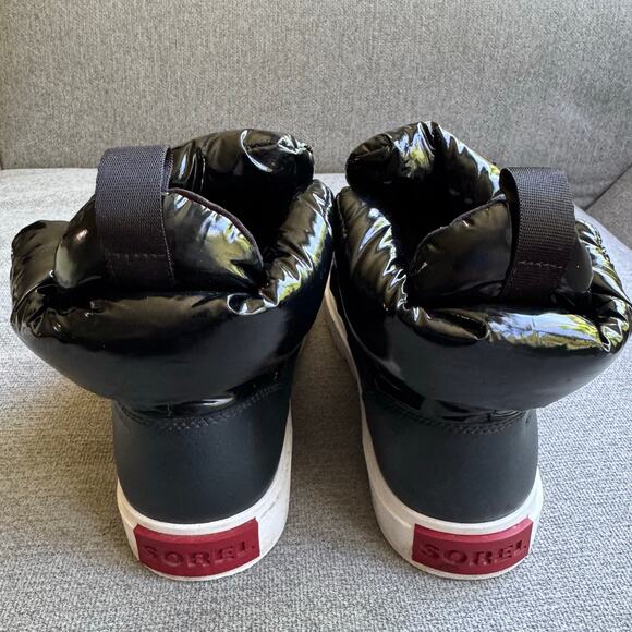 Sorel Joan Of Arctic Next Lite Strap Puffy Boots Black Winter Snow Women's 8.5 - Picture 5 of 12